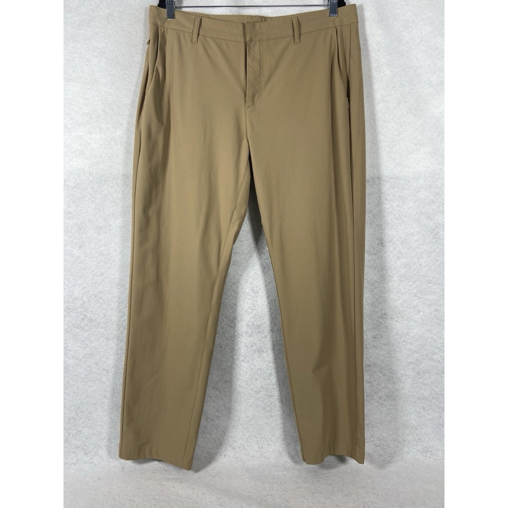 Fabletics The Only Pants Mens 36x30 Tan Slim Fit Performance Chino Golf
